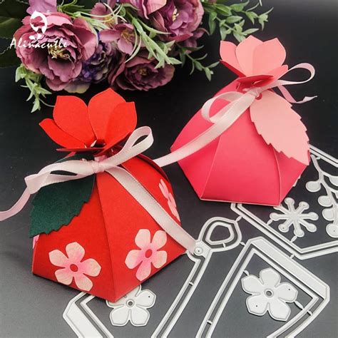 metal die cut box for wedding|Alinacutle Flower Gift Box Die Cuts Wedding Treat Box Metal Die .